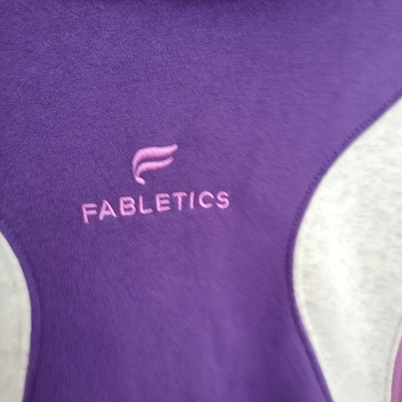 Fabletics Forever Fleece Hoodie Sweatshirt Cozy Medium Purple Athleisure Pocket - Picture 4 of 12